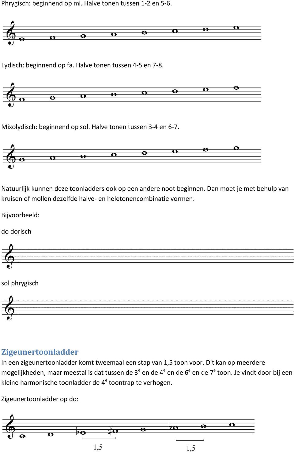 Dan moet je met behulp van kruisen of mollen dezelfde halve- en heletonencombinatie vormen.