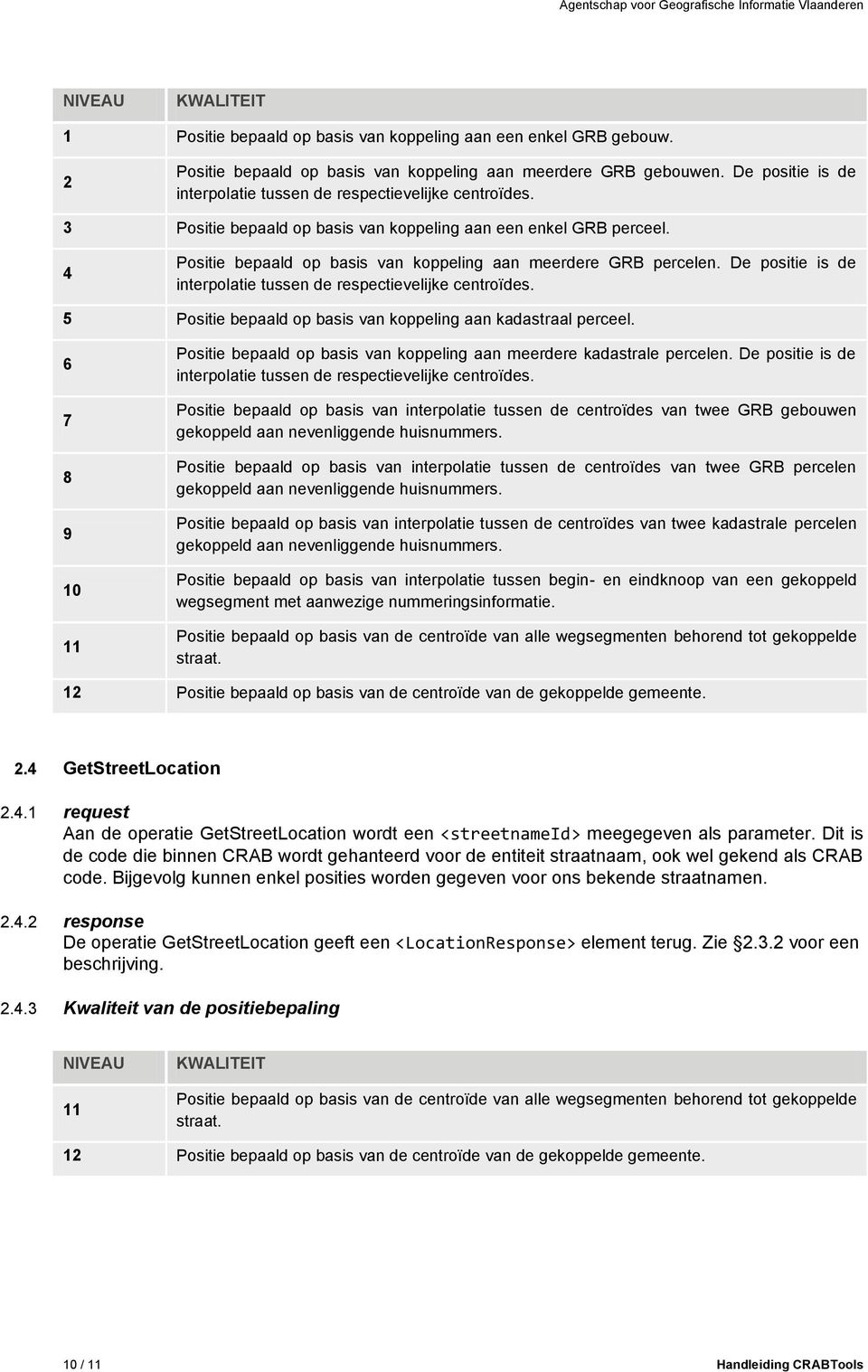 4 Positie bepaald op basis van koppeling aan meerdere GRB percelen. De positie is de interpolatie tussen de respectievelijke centroïdes.