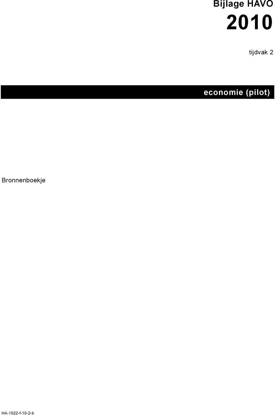 economie (pilot)