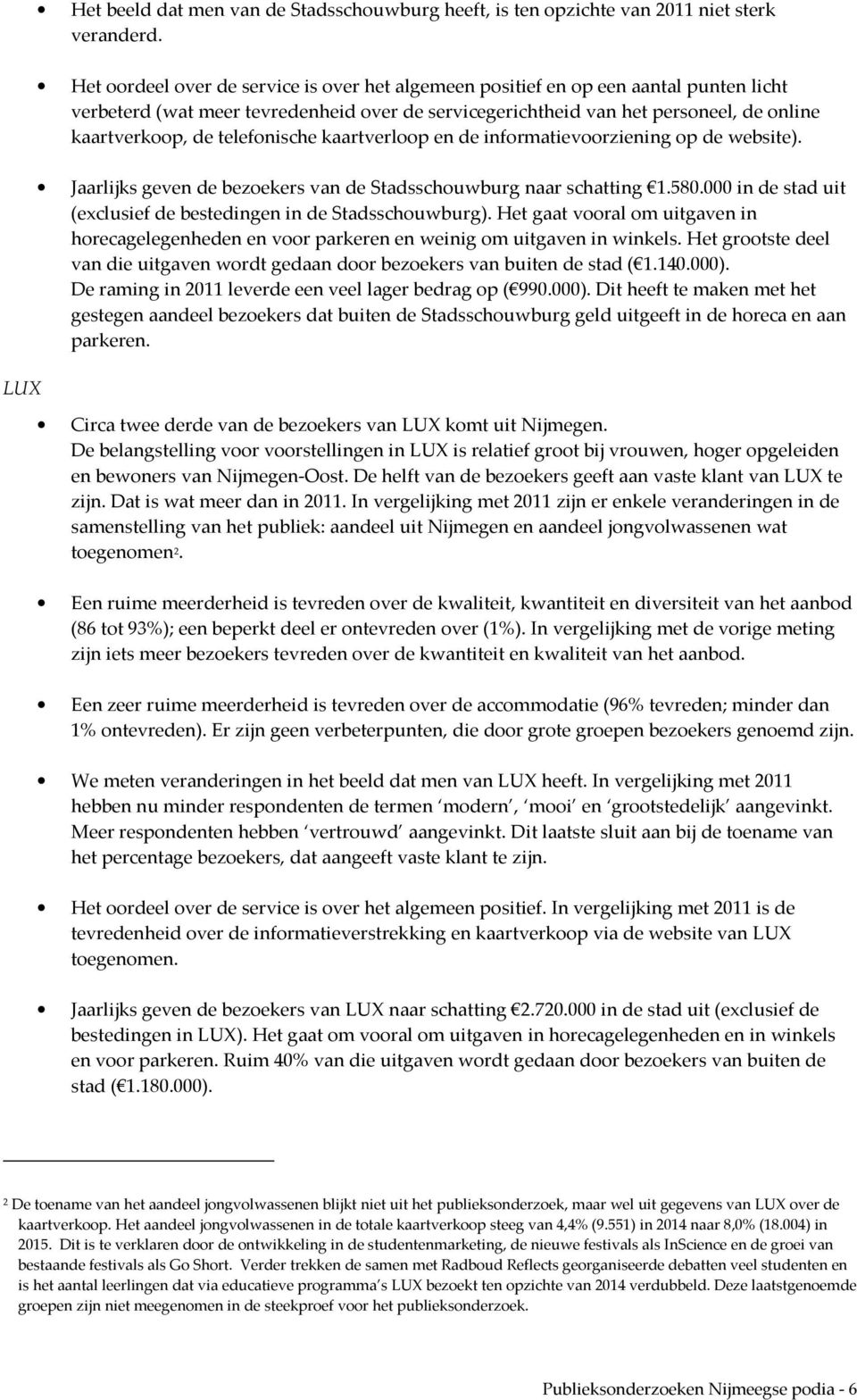 telefonische kaartverloop en de informatievoorziening op de website). Jaarlijks geven de bezoekers van de Stadsschouwburg naar schatting 1.580.