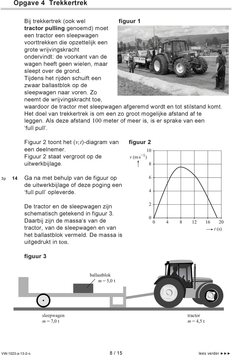 Zo neemt de wrijvingskracht toe, waardoor de tractor met sleepwagen afgeremd wordt en tot stilstand komt. Het doel van trekkertrek is om een zo groot mogelijke afstand af te leggen.