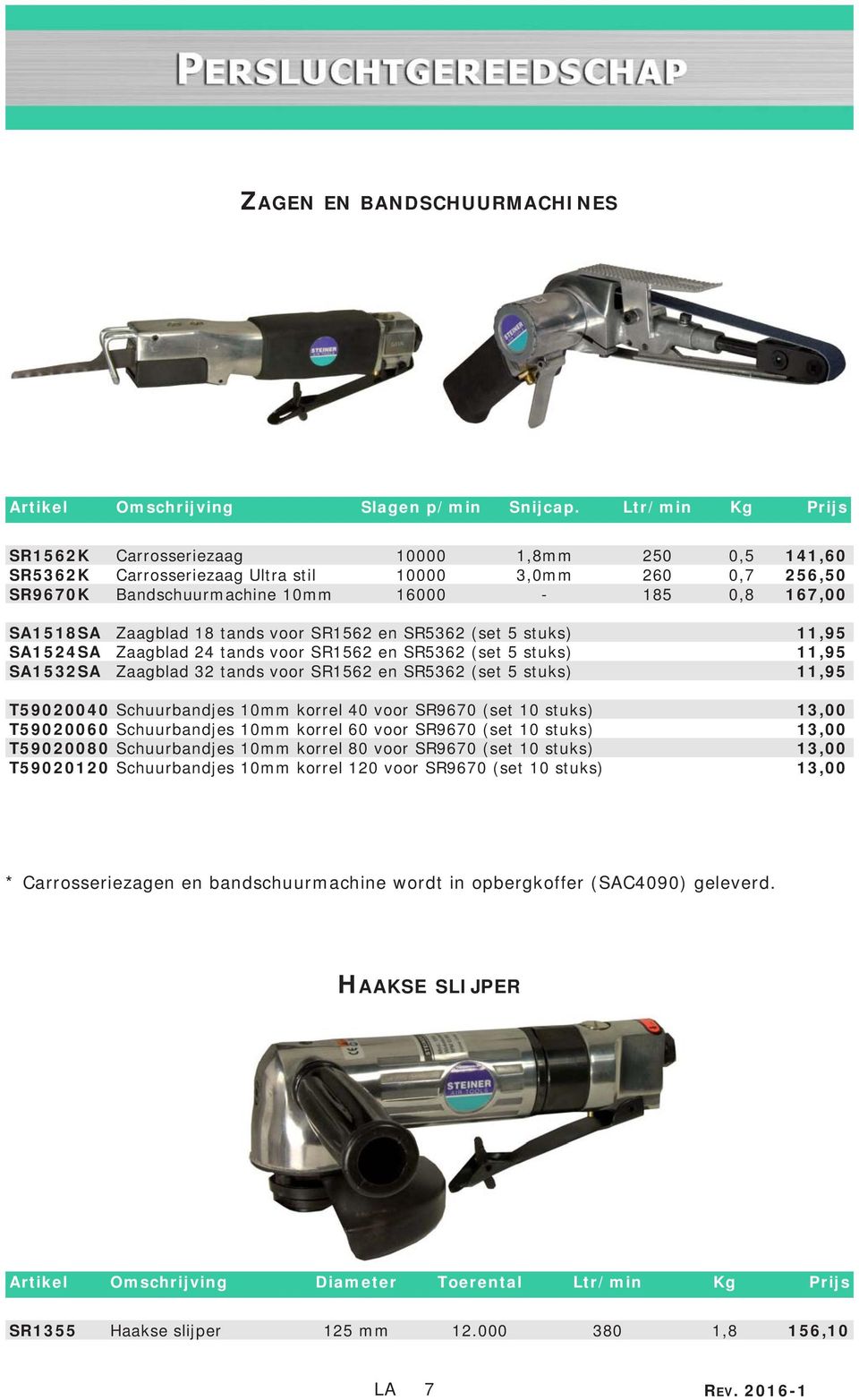 Zaagblad 18 tands voor SR1562 en SR5362 (set 5 stuks) Zaagblad 24 tands voor SR1562 en SR5362 (set 5 stuks) Zaagblad 32 tands voor SR1562 en SR5362 (set 5 stuks) 11,95 11,95 11,95 T59020040