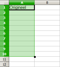 Waarschuwing Keuzes die niet beschikbaar zijn, worden grijs weergegeven maar u kunt nog steeds de tegengestelde richting kiezen wat er toe zou kunnen leiden dat u per ongeluk cellen overschrijft.