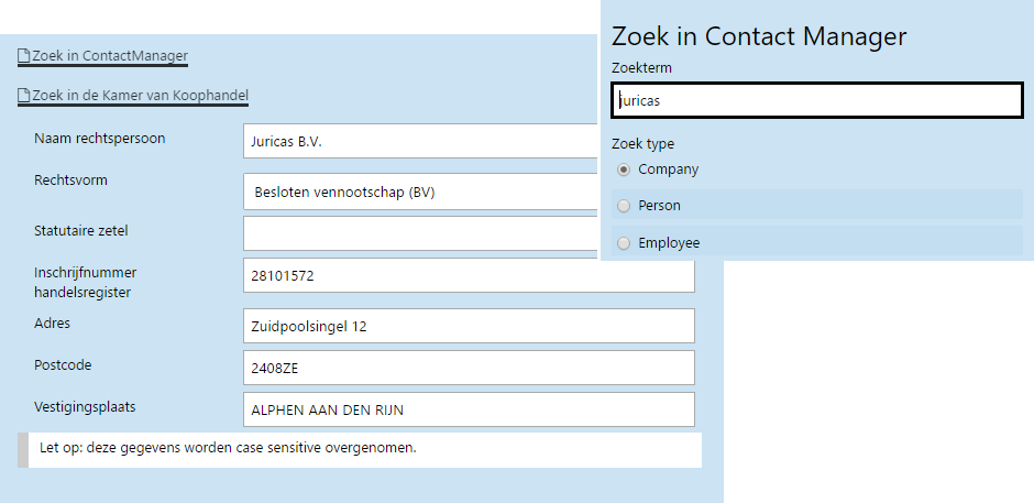 Contact Manager Wanneer u gebruikt maakt van Contact Manager, het CRM systeem van Epona, kunt u data van uit het CRM systeem koppelen aan uw Berkeley Publisher modellen.