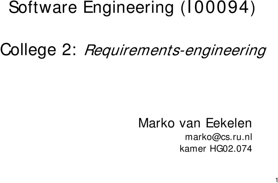 Requirements-engineering