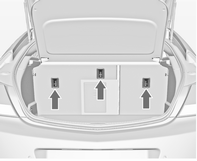 62 Stoelen, veiligheidssystemen Isofixkinderveiligheidssystemen ISOFIX-bevestigingsbeugels zijn aangeduid met een label op de rugleuning.