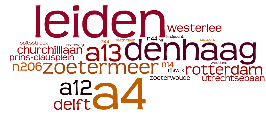 Gebruikersonderzoek Beter Benutten Haaglanden De doorstroming in de spitsuren op gemeentelijke en provinciale wegen wordt met name in en rond Zoetermeer als goed ervaren; veertig procent is (zeer)