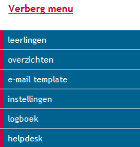 Bij het scherm met alle trainingen, kunt u terug naar het hoofdscherm (dus uit de E-learning) door op Uitloggen te klikken.