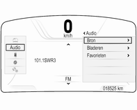 2 P / Q Kort indrukken: menuopties op het Driver Information Center selecteren Lang indrukken: snel door een lange contactenlijst bladeren op het Driver Information Center 3 9 Drukken: selectie op