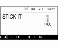 116 Externe apparaten Voorbeeld: hoofdmenu USB. Functietoetsen Tijdens het afspelen via AUX zijn de functietoetsen niet beschikbaar. Afspelen pauzeren Selecteer / om het afspelen te pauzeren.