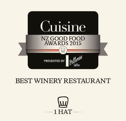 Pegasus Bay "Winery Restaurant" is voor de 6e keer als winnaar gekozen door Cuisine Magazine als beste Winery Restaurant van New-Zealand! Bekroond met - 1 HAT -!