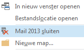 11.3 E-MAILBERICHTEN ARCHIVEREN IN GEGEVENSBESTAND 1. Selecteer een bericht of een map met berichten onder je Postvak IN 2.