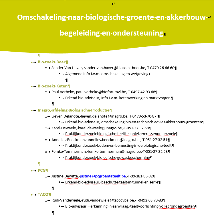 Begeleiding bio / omschakeling Bio zoekt Boer / Bio zoekt keten www.biopraktijk.