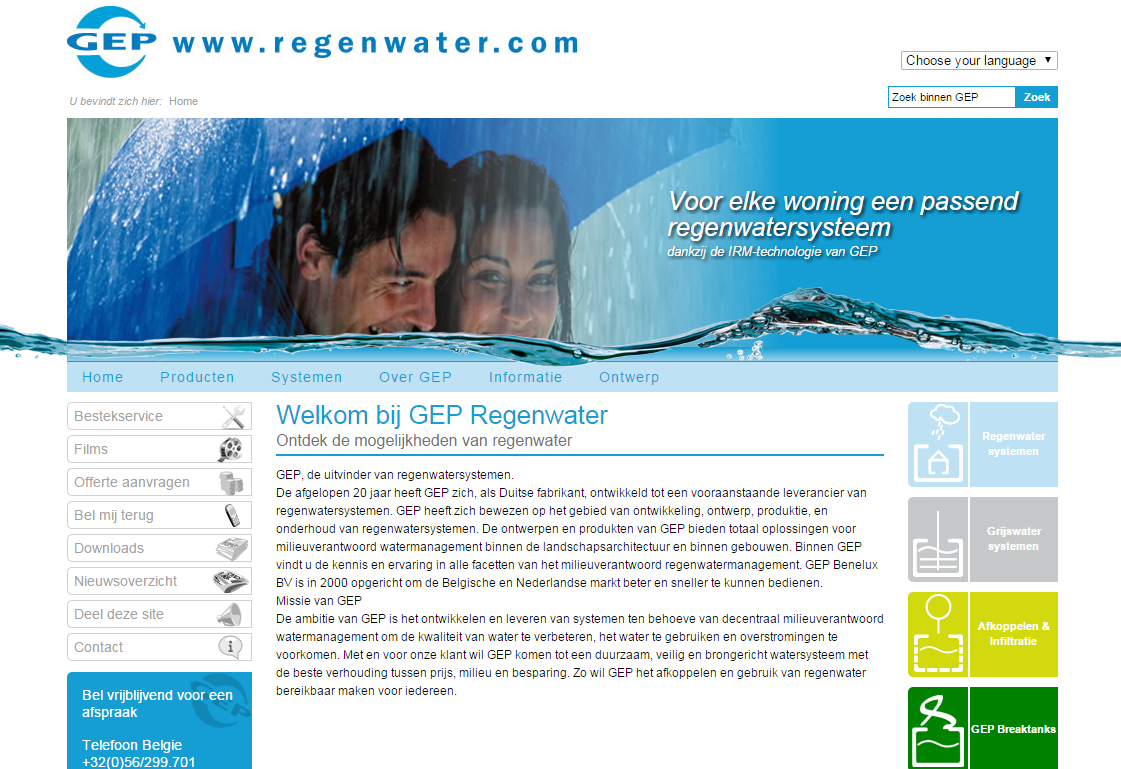 GEP online! GEP website De GEP online rekenmodule Het ontwerp van een goed en efficiënt regenwatersysteem is soms een ingewikkelde zaak.