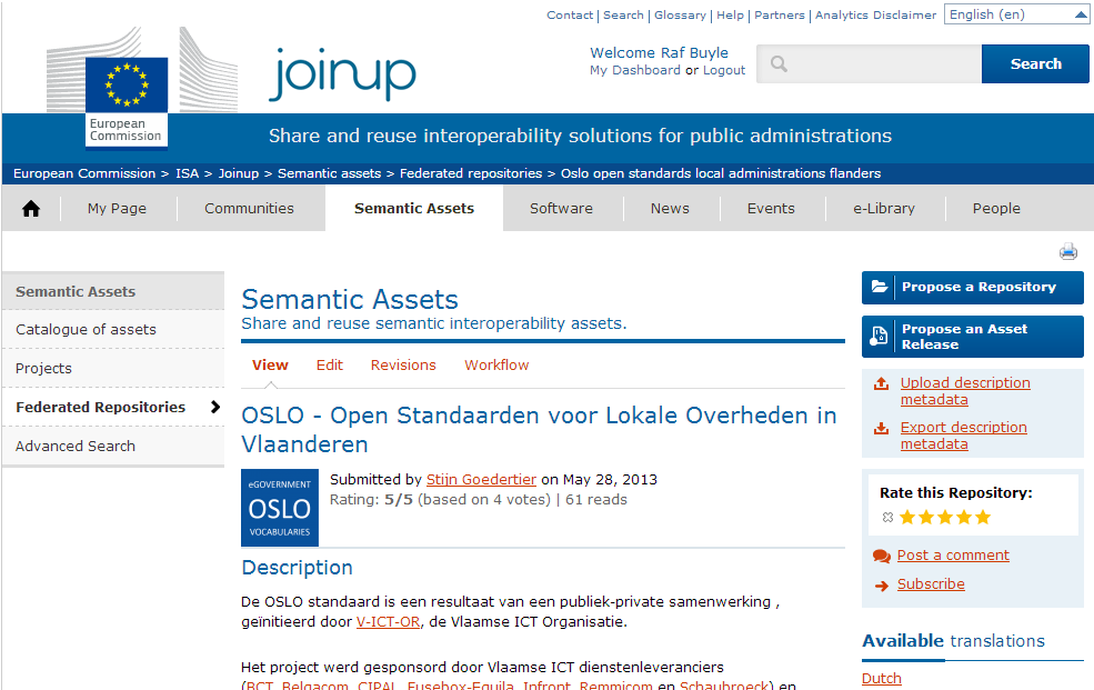 European Commission > ISA OSLO - Open Standaarden voor Lokale