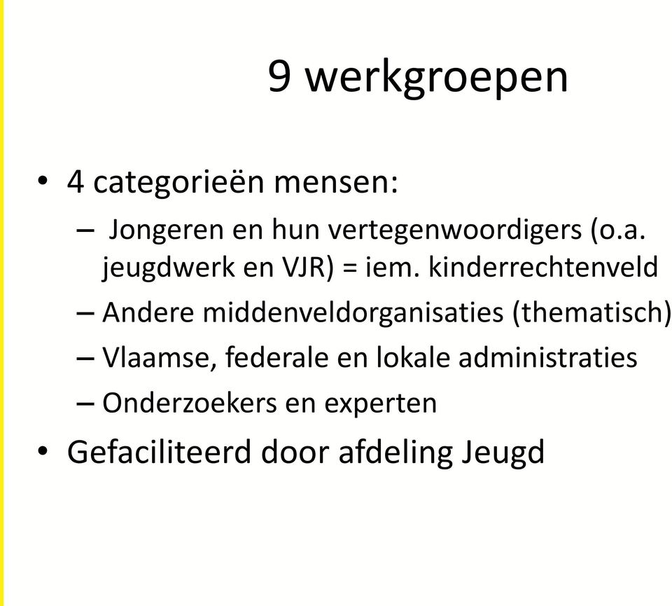 kinderrechtenveld Andere middenveldorganisaties (thematisch)