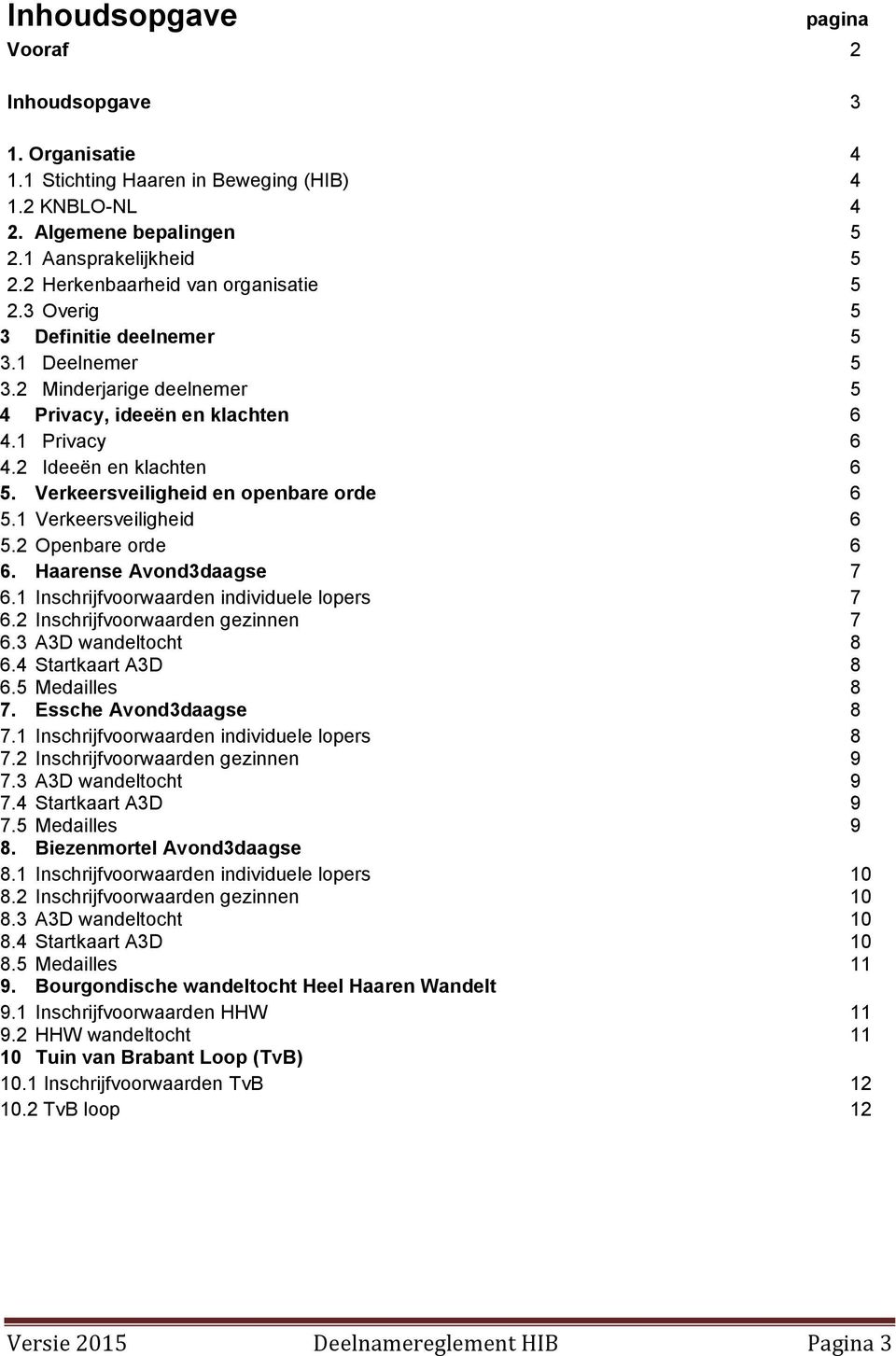 Verkeersveiligheid en openbare orde 6 5.1 Verkeersveiligheid 6 5.2 Openbare orde 6 6. Haarense Avond3daagse 7 6.1 Inschrijfvoorwaarden individuele lopers 7 6.2 Inschrijfvoorwaarden gezinnen 7 6.