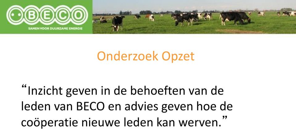 van BECO en advies geven hoe de