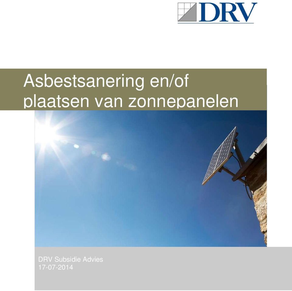 zonnepanelen DRV