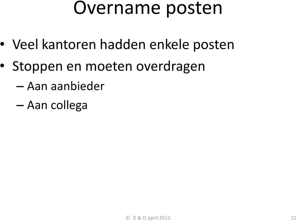 moeten overdragen Aan aanbieder