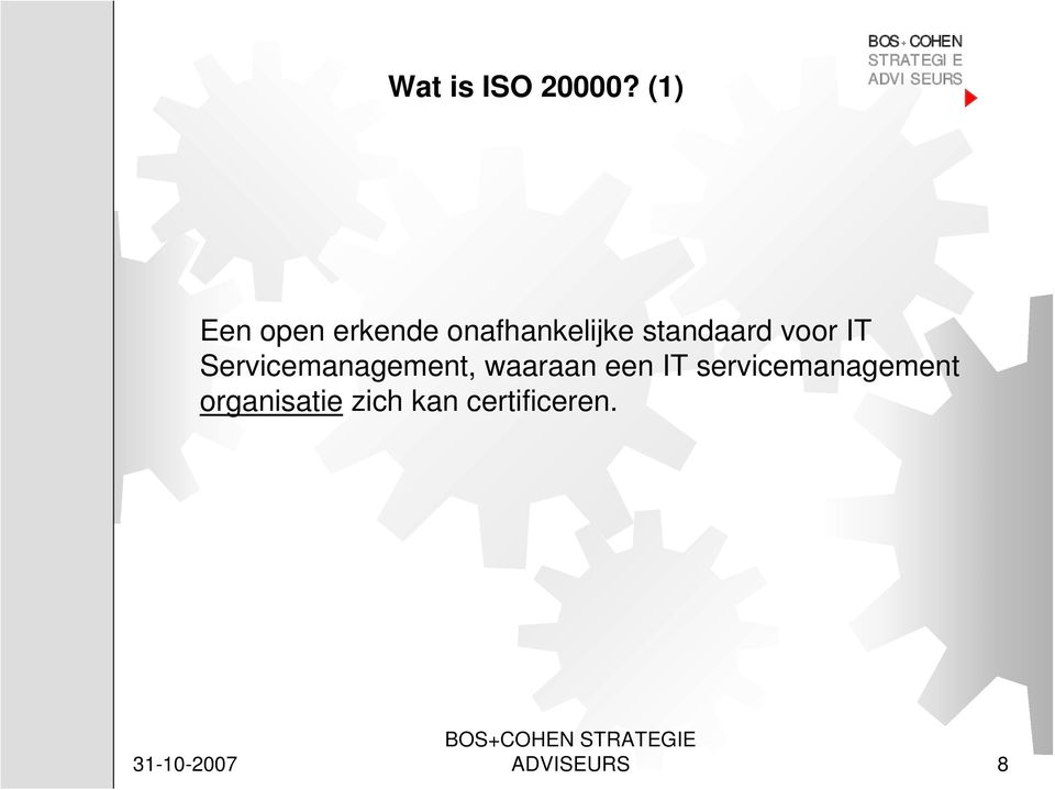 standaard voor IT Servicemanagement,