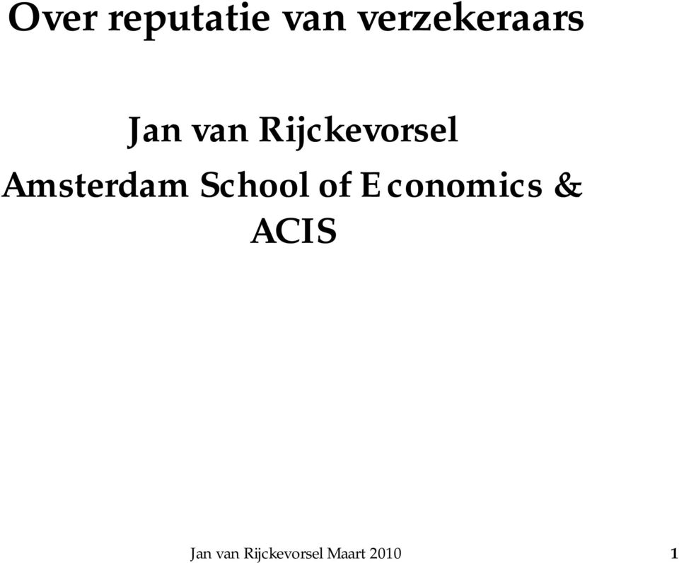 Rijckevorsel Amsterdam School