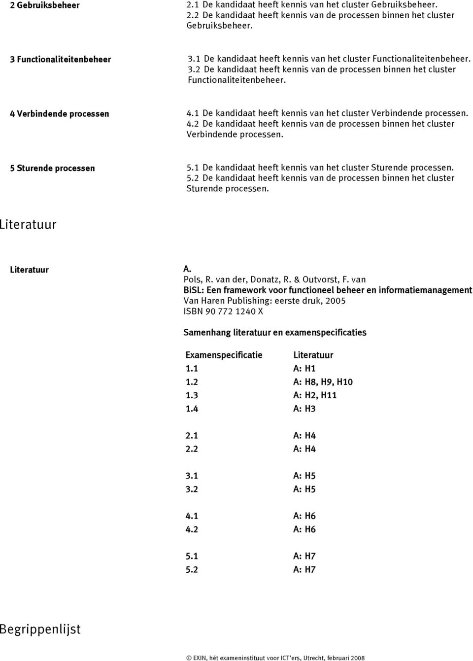 1 De kandidaat heeft kennis van het cluster Verbindende processen. 4.2 De kandidaat heeft kennis van de processen binnen het cluster Verbindende processen. 5 Sturende processen 5.