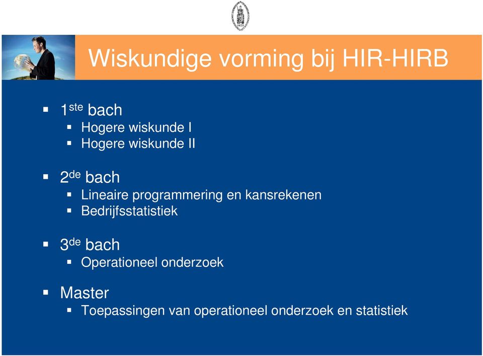 kansrekenen Bedrijfsstatistiek 3 de bach Operationeel