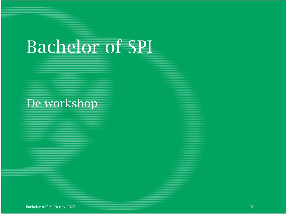 workshop  SPI,