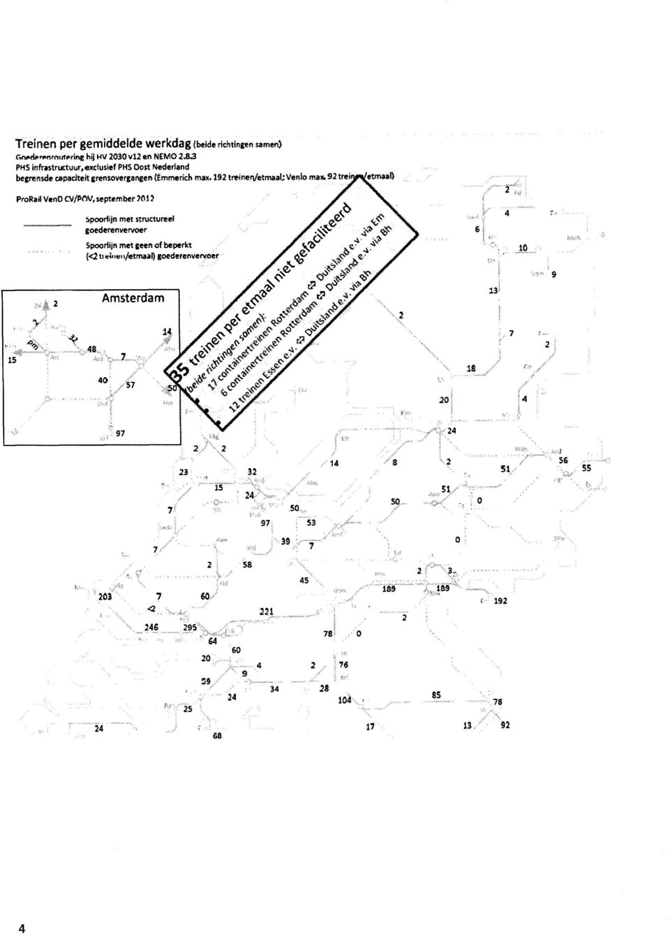 ProRal VenD CV/POV, september 1 3 spoorlijn met structureel goederenvervoer Spoortijn met geen of beperkt «2 li «jen/etmaal)