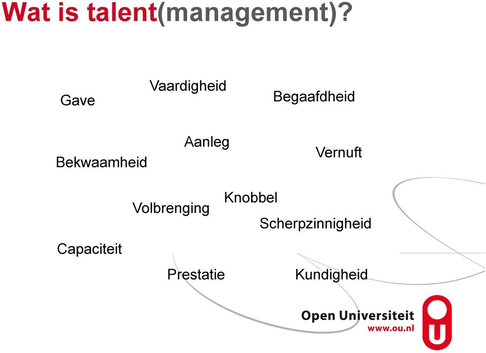 Bekwaamheid Aanleg Vernuft Capaciteit