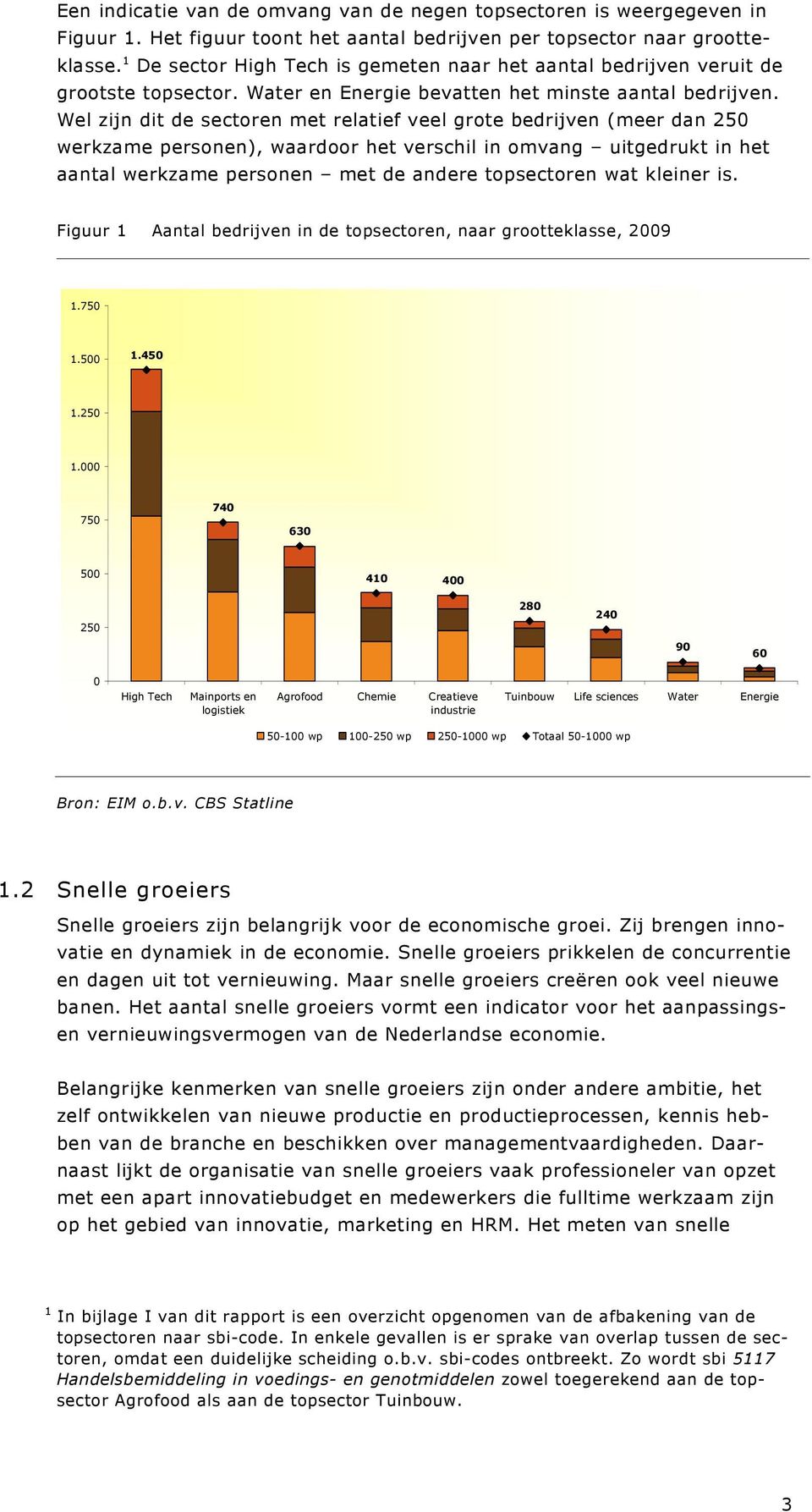 Wel zijn dit de sectoren met relatief veel grote bedrijven (meer dan 250 werkzame personen), waardoor het verschil in omvang uitgedrukt in het aantal werkzame personen met de andere topsectoren wat