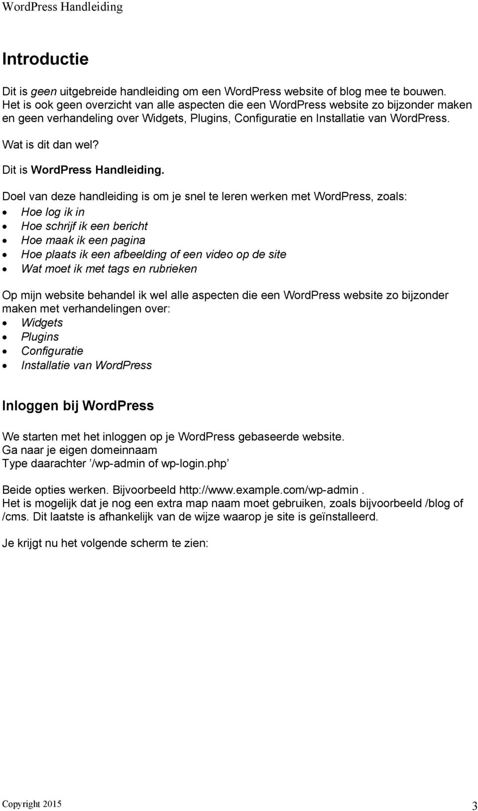 Dit is WordPress Handleiding.