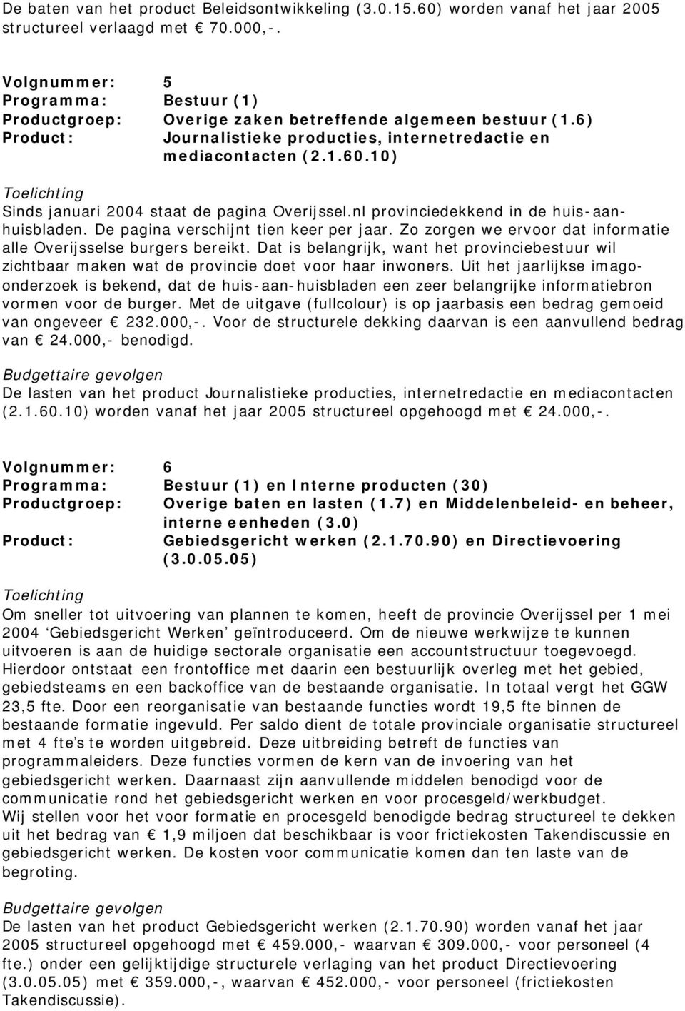 10) Sinds januari 2004 staat de pagina Overijssel.nl provinciedekkend in de huis-aanhuisbladen. De pagina verschijnt tien keer per jaar.