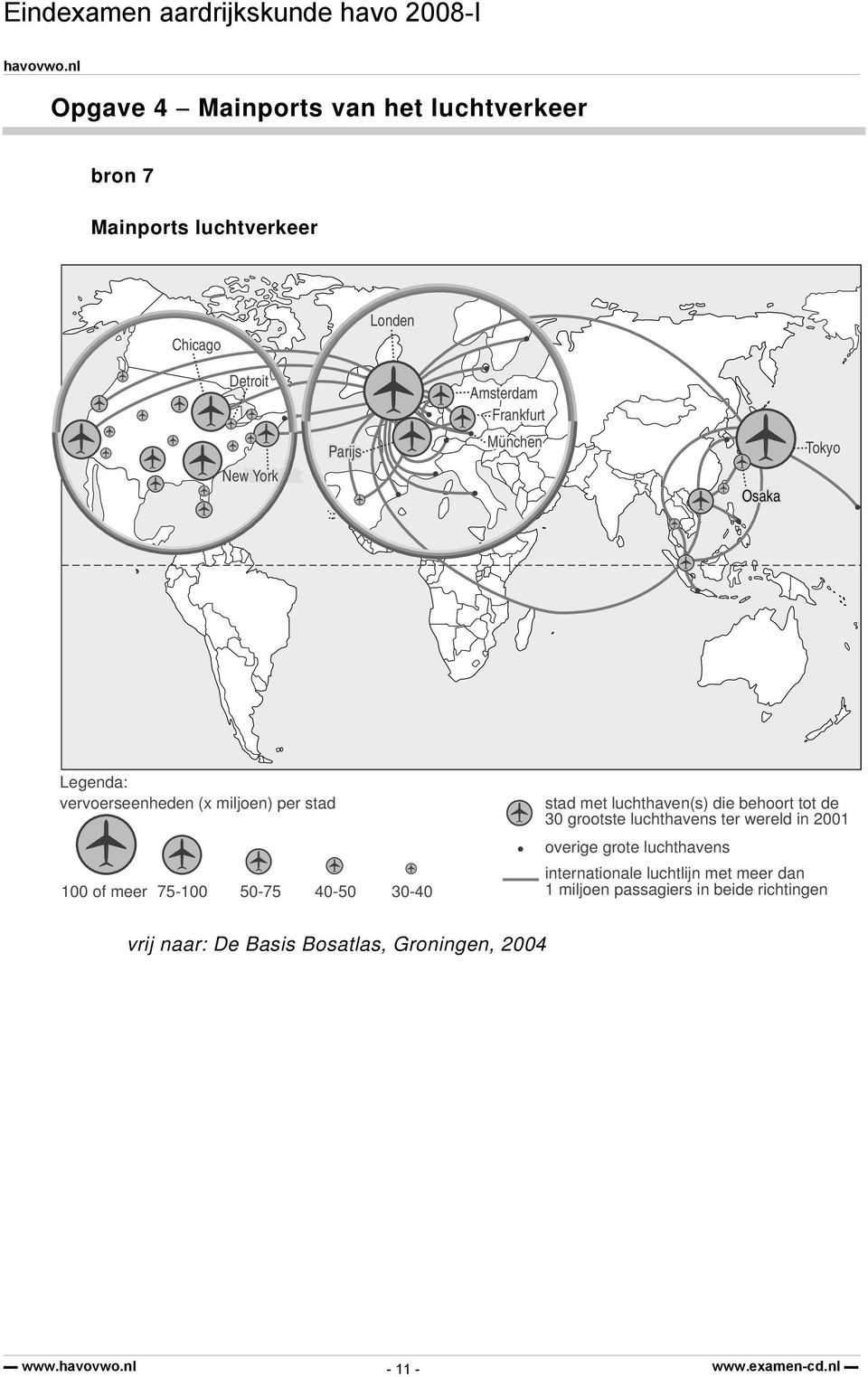 stad met luchthaven(s) die behoort tot de 30 grootste luchthavens ter wereld in 2001 overige grote luchthavens