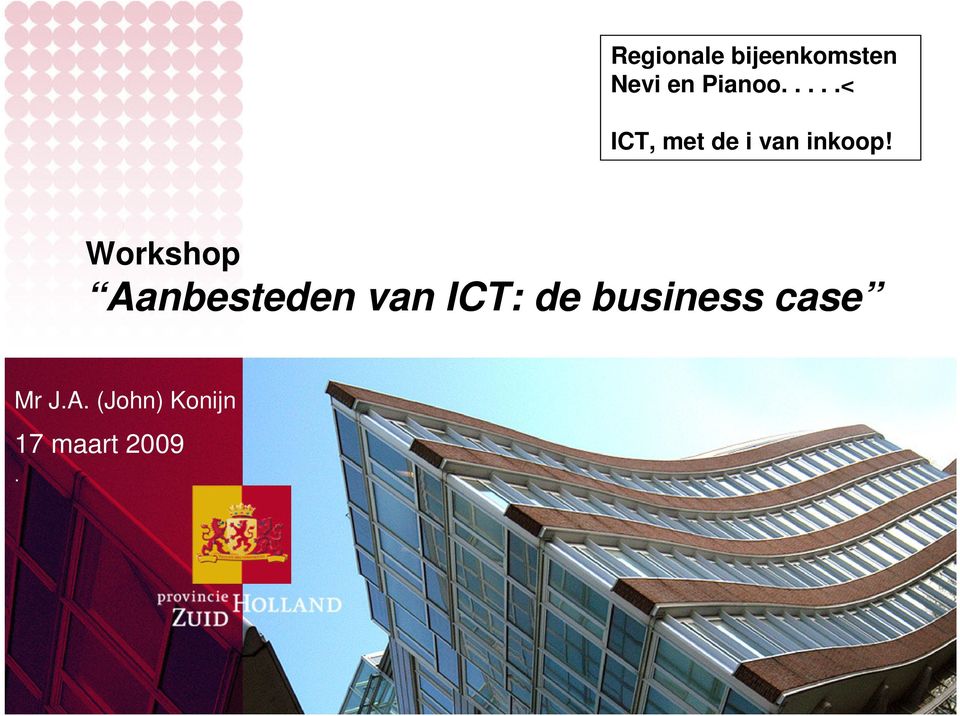 Workshop Aanbesteden van ICT: de