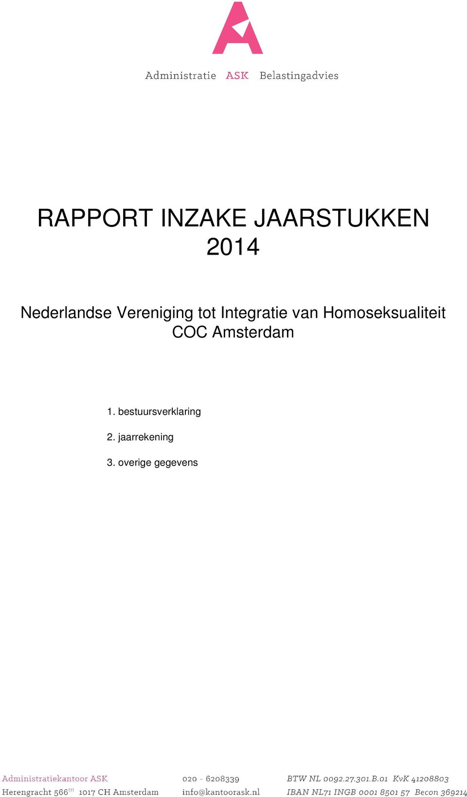 van Homoseksualiteit COC Amsterdam 1.