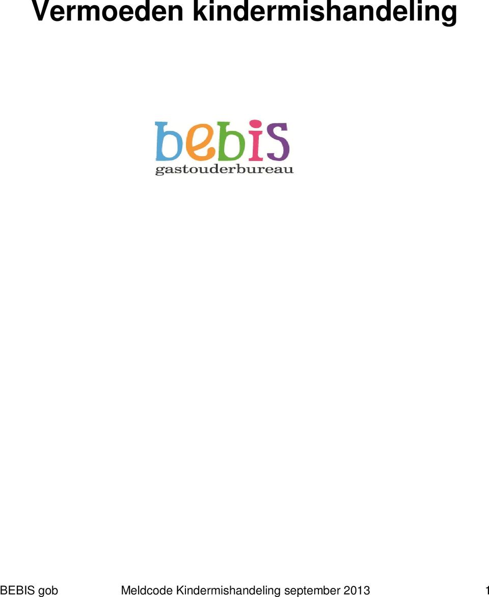 BEBIS gob Meldcode