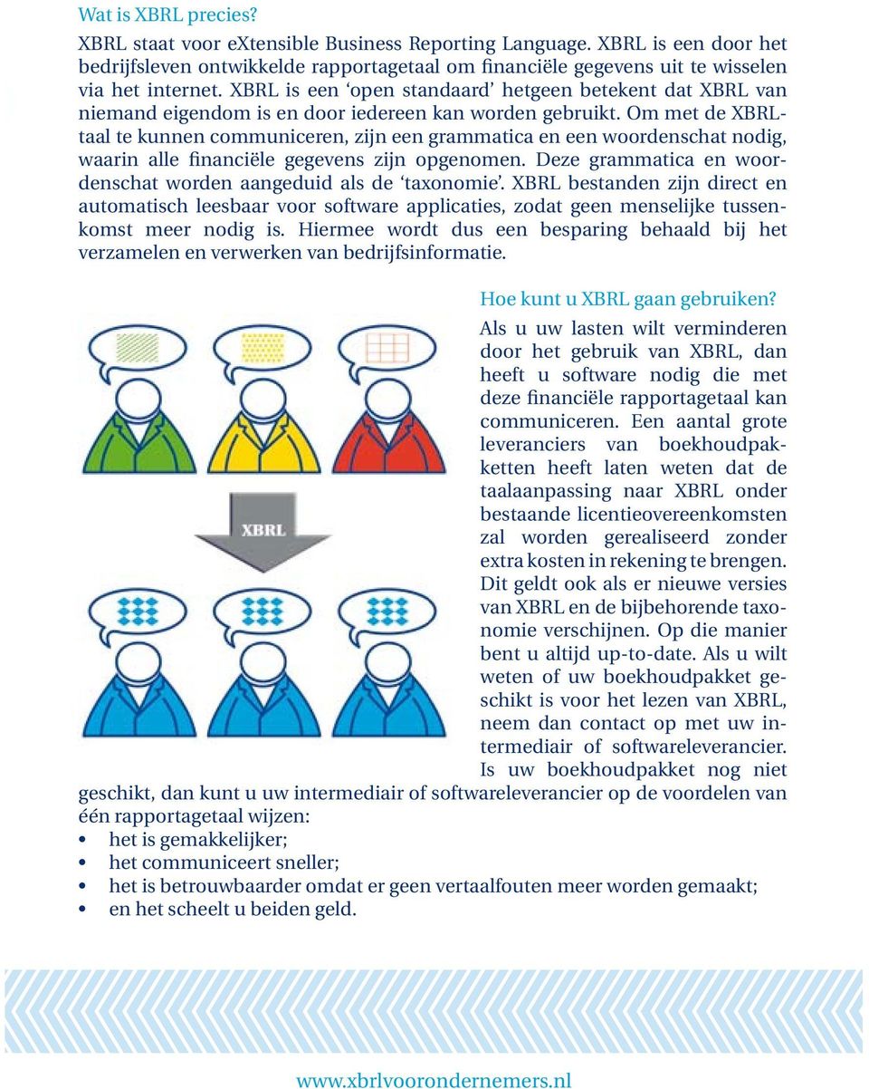 Om met de XBRLtaal te kunnen communiceren, zijn een grammatica en een woordenschat nodig, waarin alle financiële gegevens zijn opgenomen.