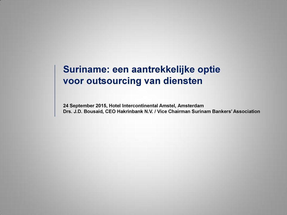 Intercontinental Amstel, Amsterdam Dr