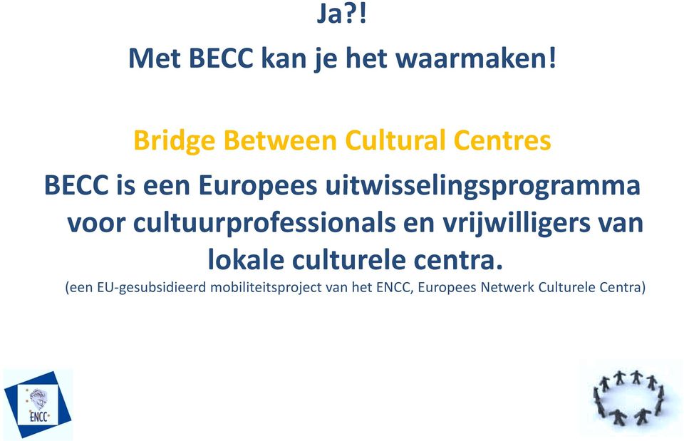 uitwisselingsprogramma voor cultuurprofessionals en vrijwilligers