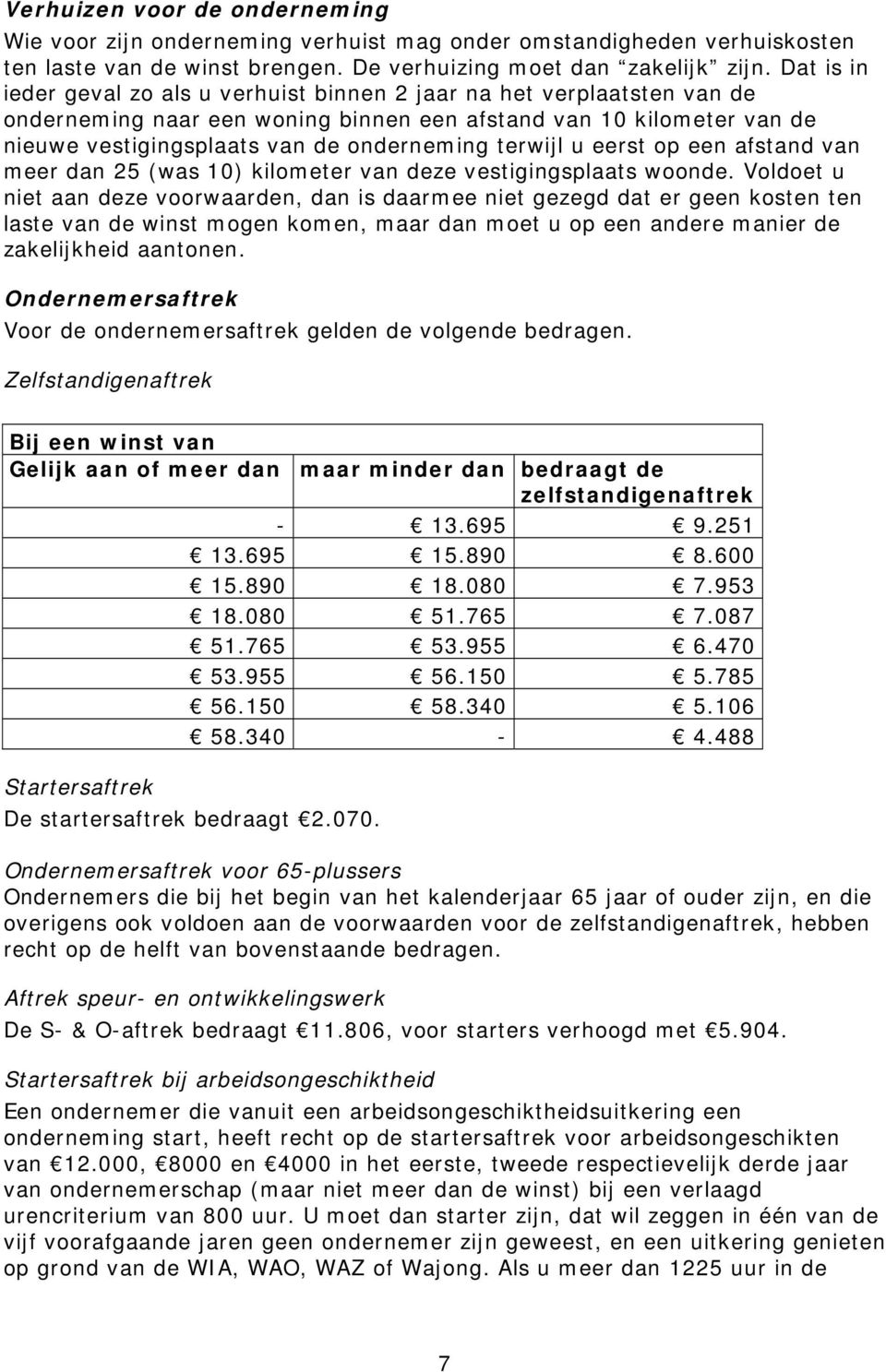 terwijl u eerst op een afstand van meer dan 25 (was 10) kilometer van deze vestigingsplaats woonde.