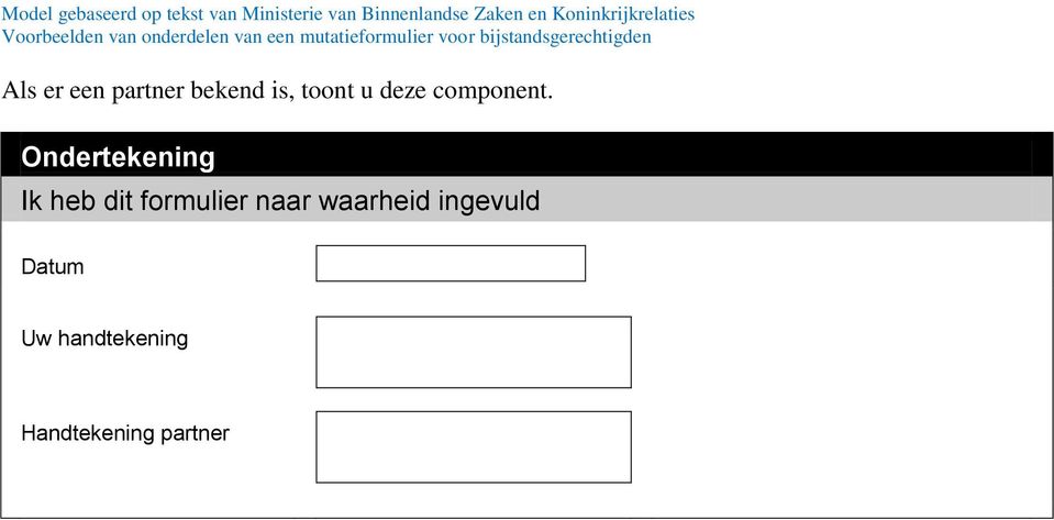 Ondertekening Ik heb dit formulier