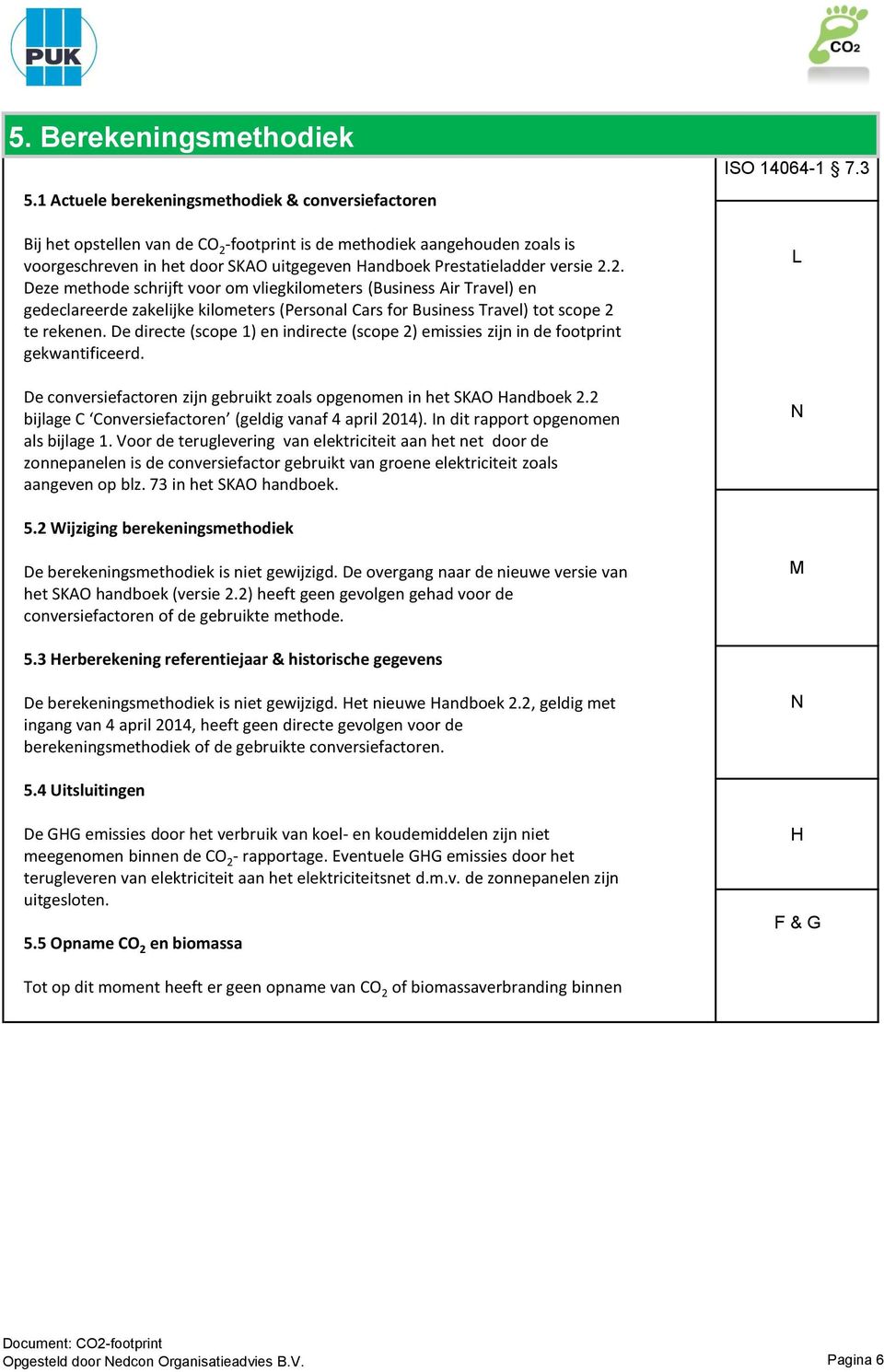 versie 2.2. Deze methode schrijft voor om vliegkilometers (Business Air Travel) en gedeclareerde zakelijke kilometers (Personal Cars for Business Travel) tot scope 2 te rekenen.