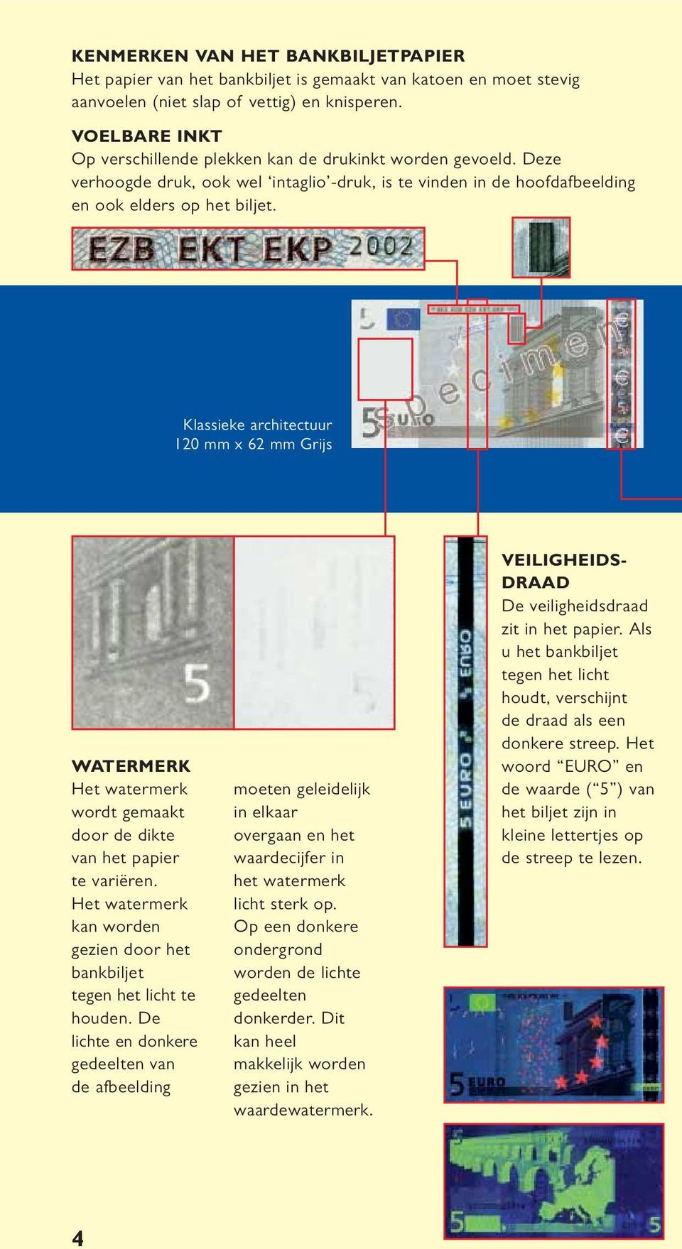 Klassieke architectuur 120 mm x 62 mm Grijs WATERMERK wordt gemaakt door de dikte van het papier te variëren. kan worden gezien door het bankbiljet tegen het licht te houden.