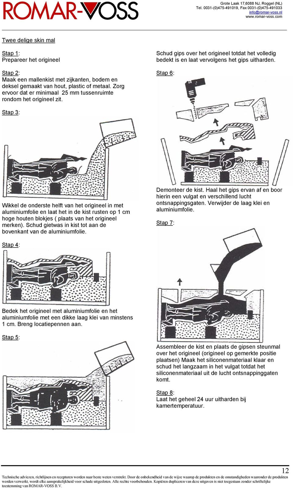 Stap 6: Stap 3: Wikkel de onderste helft van het origineel in met aluminiumfolie en laat het in de kist rusten op 1 cm hoge houten blokjes ( plaats van het origineel merken).