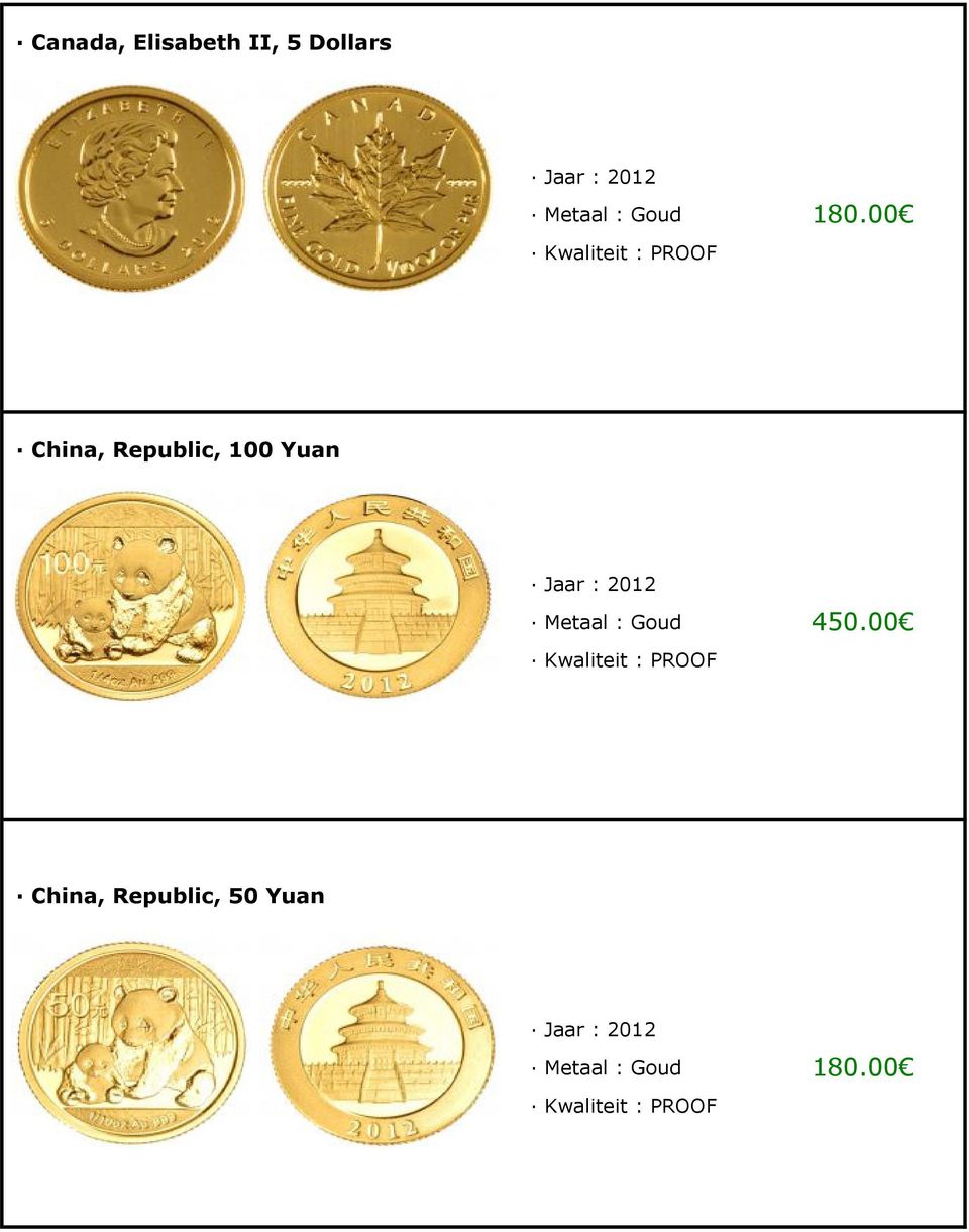 00 China, Republic, 100 Yuan Jaar : 2012