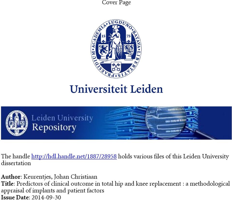 net/1887/28958 holds various files of this Leiden University dissertation
