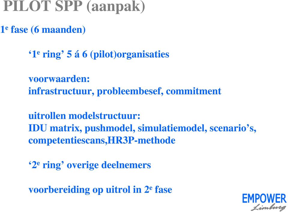 modelstructuur: IDU matrix, pushmodel, simulatiemodel, scenario s,