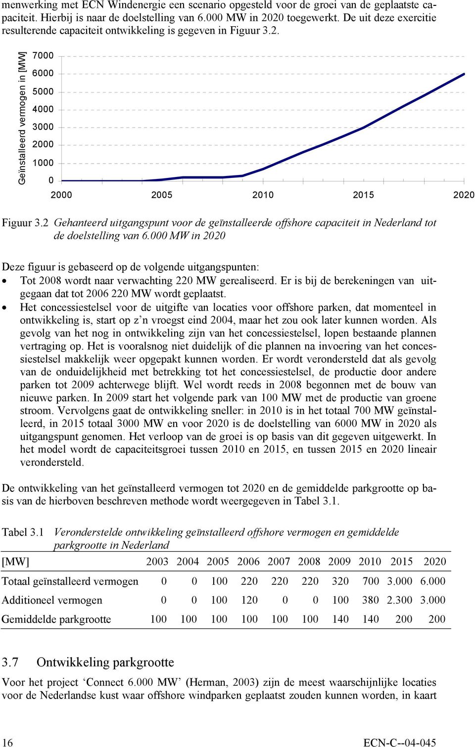 2 Gehanteerd uitgangspunt voor de geïnstalleerde offshore capaciteit in Nederland tot de doelstelling van 6.